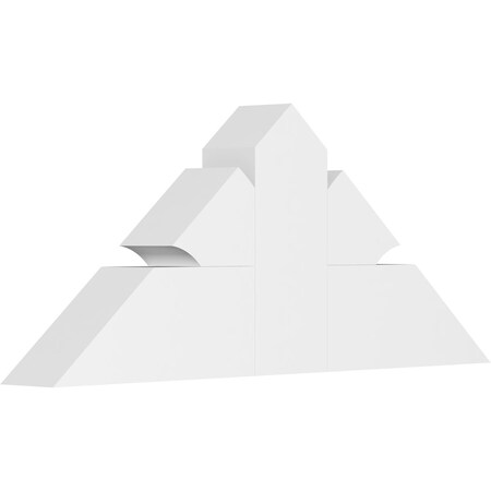 Ekena Millwork Richland Architectural Grade PVC Gable Bracket, 36"W x 15"H x 4"D x 6"F, 10/12 Pitch GBP036X15X0406RIC00